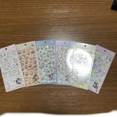 ボンボンドロップシールマヌルネコレッサーパンダアルパカ とりなど6枚セット