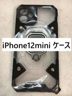【C2215】iPhone12mini ケース カバー ブラック×クリア
