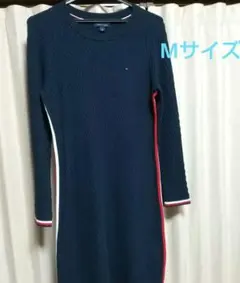 TOMMY HILFIGER ニットワンピース Mサイズ 少し大きめ ネイビー