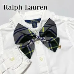 《新品》ラルフローレン　リボンタイ（大）　グリーンチェック　卒業式　入学式