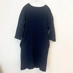 UNIQLO ボーダー チュニックM ネイビー ブラック コットン アメリカ購入