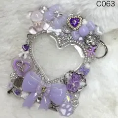C063♡トレカケース♡フォトホルダー♡キーホルダー♡デコ♡地雷系♡ゴテゴテ
