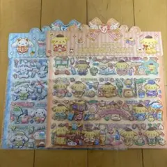 ポムポムプリン　シナモロール　立体シールセット