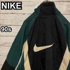 1003【入手困難】ナイキ♤刺繍ビッグロゴ　90s 銀タグ　ナイロンジャケット