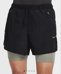 ナイキNIKE メンズ 撥水 2イン1 ランニングショー トパンツ新品