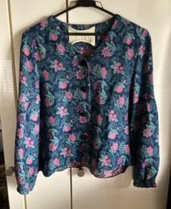 merry jemy おはなブルゾン ネイビー | Mercari