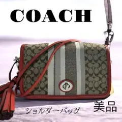 【美品】COACH シグネチャー ショルダーバッグ 斜め掛け 19919