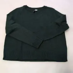 H&M ダークグリーン 長袖セーター Mサイズ