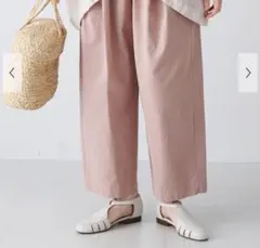 かぐれ　コットンテーパードイージーパンツ　ピンクのサムネイル