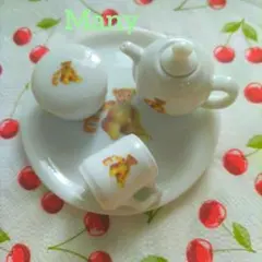 マニー　ミニチュア陶器ティーセット ベアー MADE　IN　JAPAN