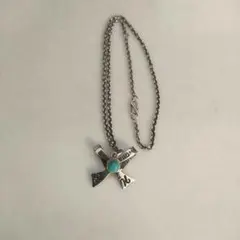 HRM シルバー＆ターコイズネックレス