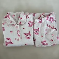 サンリオマイメロ、クロミ、シナモンキルトパジャマ130