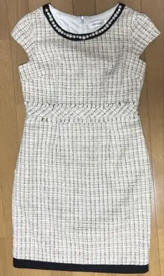 【値下】ジュエルズ　チェック柄ツイードミニドレス
