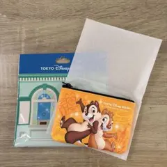 ディズニー　チケット柄ランダムポーチ　チップ&デール