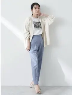 earth music＆ecology 接触冷感テーパードパンツ