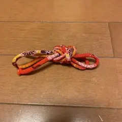 和装小物 帯締め 飾り紐 赤系 花柄