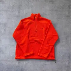 Polo Ralph Laureフリースハーフジップオレンジ L Y2K 90s