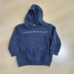 TOMMY HILFIGER ネイビー 裏起毛　フード付きパーカー 4-5歳