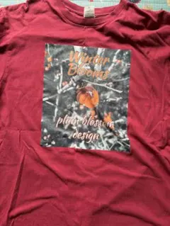 Winter Blooms プリント Tシャツ 赤 XL