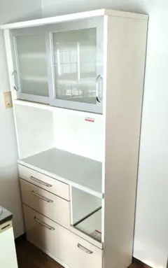 上下セットのうち半分☆キッチンボード☆ホワイトカウンター付キャビネット①上部のみ 上下セットのうち半分☆キッチンボード☆ホワイトカウンター付
