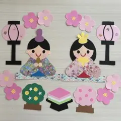 壁面飾り 春 ひな祭り ひな飾り