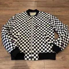 【サボテン様専用】MACKDADDY チェッカーフラッグ柄 ブルゾン 中綿入りのサムネイル