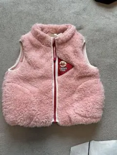 【新品】アンパンマン　ふわふわベスト　ピンク　80cm ドキンコキンちゃん