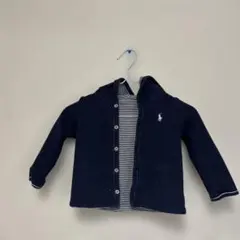 ポロラルフローレン　ベビー　フード付きカーディガン