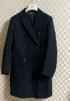 UNIQLO➕Jジルサンダーブラック ダブルブレスト チェスターコート