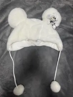 Disney ミッキー耳付き白帽子