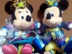 ミッキー・ミニー　ぬいぐるみバッジ　七夕2019