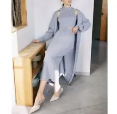 eimy istoire コンパクトリブコンビニットカーディガンセット ３点