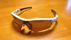 オークリー　スポーツサングラス ホワイト/ブラウン