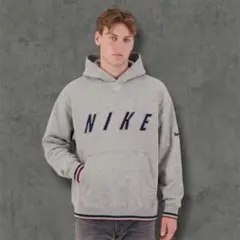 90s Vintage NIKE Script Logo Hoodie L