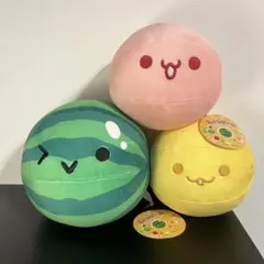 【タグ付き2】スイカゲーム ミドルぬいぐるみ 3点セット売り