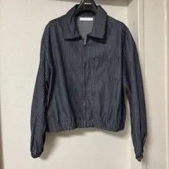 NYUNYU ストライプ柄 ジップアップブルゾン