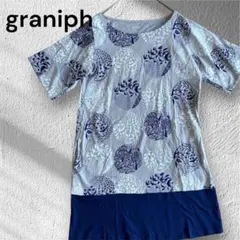 graniph グラニフ 半袖 チュニック ボタニカル柄のサムネイル