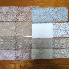 C111:茶色系、白色グレー1m8本ストレッチレース