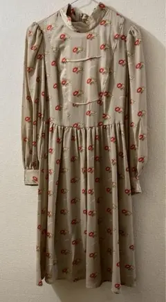 未使用　ジーユー アンダーカバー　 ベージュ プリントワンピース