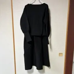 未使用　黒 バルーンスリーブ セットアップ