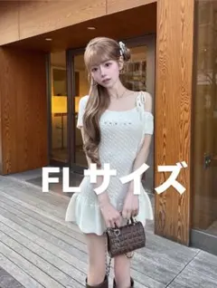 Mmeeme エムミーエメ バックリボンシャーリングミニワンピース