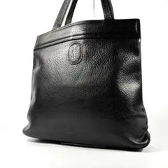 ✨極美品✨イヴサンローラン トートバッグ 肩掛け YSLロゴ A4可 シボ革 黒