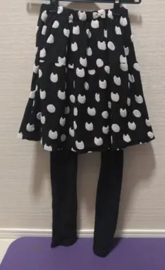 エニィファム 猫柄スカッツ 子供用 140cm