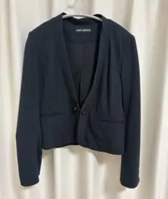 MARY QUANT ノーカラージャケット(ブラック)