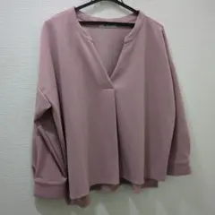 nano universe ピンク 長袖ブラウス