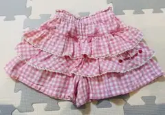 キムラタン＊クーラクール＊ギンガムチェック＊ピンク＊キュロット＊100