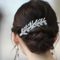 リーフヘッドドレス　ヘアコーム　結婚式　ウェディング　前撮り