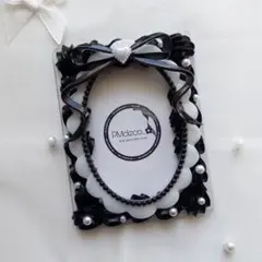 硬質ケース B8サイズ ホイップデコ リボン 黒 トレカケース B8-182