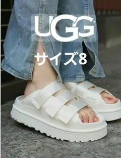 UGG ゴールデングロウスライド GoldenGlow Slide　サイズ8　白のサムネイル