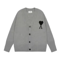 ✨新品✨AMI PARIS グレー Vネック カーディガ S